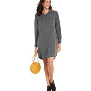 Old Navy grey tencel shirtdress size XS